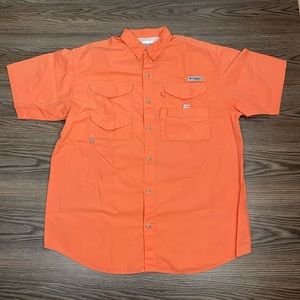 Columbia PFG Orange Fishing Shirt M
